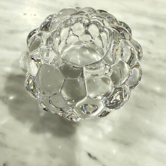 Orrefors Kostaboda Raspberry Bubble Glass Candle Holder - Picture 5 of 5